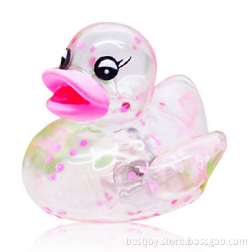 White Flashing and Floating Rubber Duck Bath Toy for Children, CE, RoHS, EN71 Marks